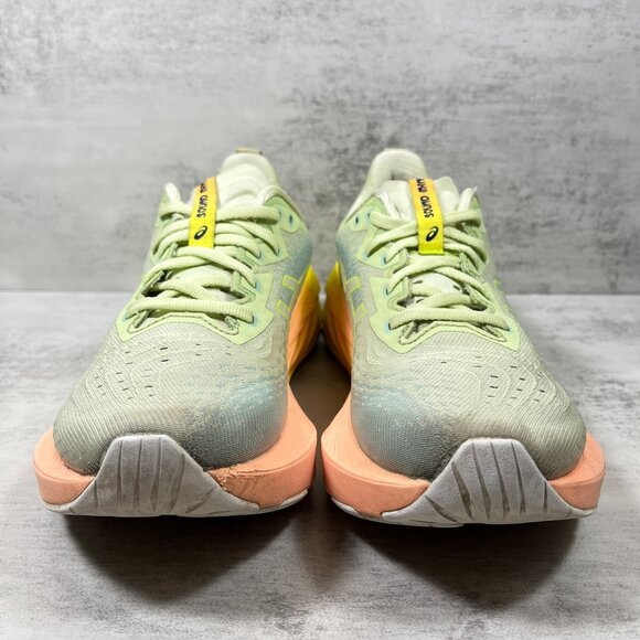 Asics Novablast 4 Paris Running Shoes - Women's Size 9 - Green Yellow - Picture 3 of 10